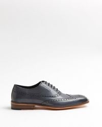 River Island Grey Brogue Lace Up Shoes