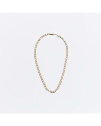 River Island - Gold Colour Chain Necklace - Lyst