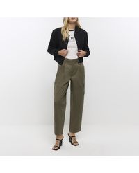 River Island - Tapered Leg Cargo Trousers - Lyst
