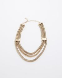 River Island - Snake Chain Multirow Necklace - Lyst