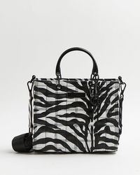 river island black snake print bolsa