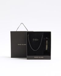 River Island - Silver Stainless Steel Necklace Gift Box - Lyst