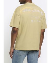 River Island - Stone Graphic T-shirt - Lyst