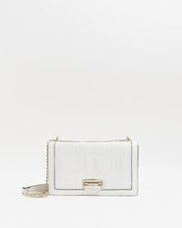 River Island - Patent Quilted Shoulder Bag - Lyst