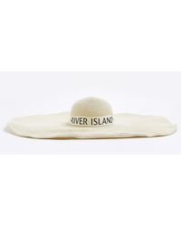 River Island - Oversized Straw Hat - Lyst