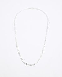 River Island - Silver Colour Chain Necklace - Lyst