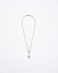 River Island - Silver Colour Star Necklace Multipack - Lyst