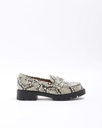 River Island - Animal Print Chunky Loafers - Lyst