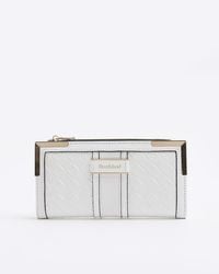 River Island - White Embossed Weave Purse - Lyst