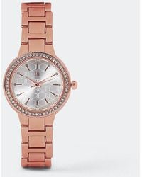 rose gold diamante watch