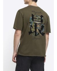 River Island - Dragon Graphic T-shirt - Lyst