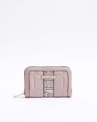 River Island - Pink Soft Quilted Webbing Purse - Lyst