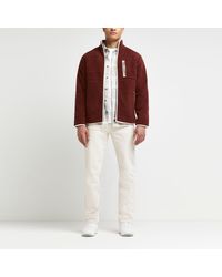 river island iridescent puffer jacket with funnel neck in oil slick