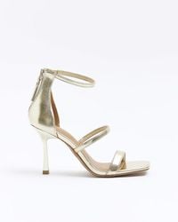 River Island - Closed Back Heeled Sandals - Lyst