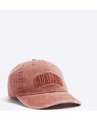 River Island - Washed Rust Embroidered Cap - Lyst