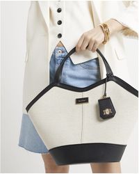 River Island - Beige Canvas Tote Bag - Lyst