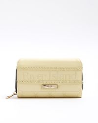 River Island - Yellow Patent Embossed Purse - Lyst