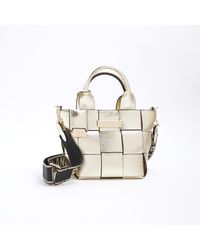 River Island - Chunky Weave Small Tote Bag - Lyst