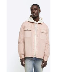 River Island - Washed Overshirt - Lyst
