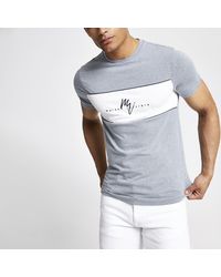 River Island - Maison Riviera T-shirt - Lyst