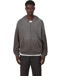 ROA - Bee Sun Faded Organic Waffle Zip Up Hoodie Tops - Lyst