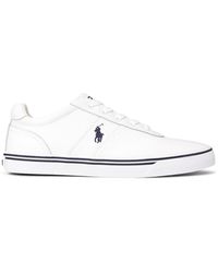 Polo Ralph Lauren Hanford Leather Trainers in Navy (Blue) for Men - Lyst