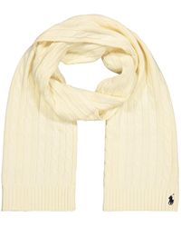 Polo Ralph Lauren Cable-knit Cotton Scarf - Natural