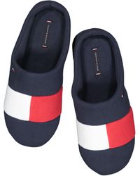Tommy Hilfiger Flag Embroidery Home Slippers - Blue