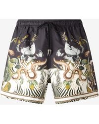Roberto Cavalli - Swim Shorts With Fang And Animal Print - Lyst