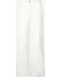Roberto Cavalli - Stretch Cotton Pants With Python Print - Lyst