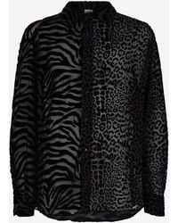 Roberto Cavalli - Hemd Mit Print Tiger Skin Und Jaguar Skin - Lyst