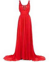 Roberto Cavalli - Bead-embellished Silk Maxi Dress - Lyst