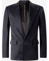 Roberto Cavalli - Blazer With Solid-Color Tiger Skin Design - Lyst