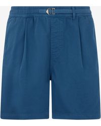 Roberto Cavalli - Pleated Bermuda Shorts - Lyst