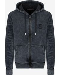 Roberto Cavalli - Washed Hoodie With Monogram Rc - Lyst
