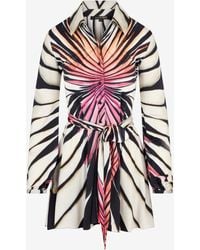 Roberto Cavalli - Ray Of Paradise Print Mini Dress - Lyst