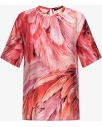 Roberto Cavalli - Plumage Print T-Shirt - Lyst