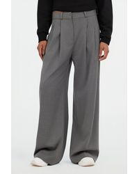 Roberto Cavalli - Pleated Wide Leg Trousers - Lyst