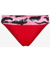 Roberto Cavalli Just Cavalli Zebra-print Bikini Briefs - Red