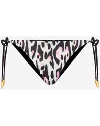 Roberto Cavalli - Leopard-Print Bikini Bottoms - Lyst