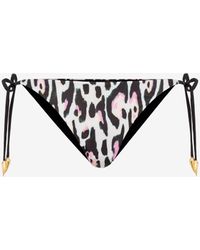 Roberto Cavalli - Leopard-Print Bikini Bottoms - Lyst