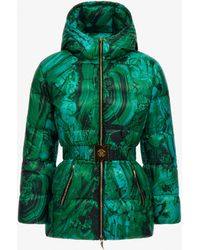 Roberto Cavalli - Malachite Printed Puffer Jacket - Lyst