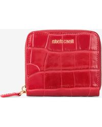 Roberto Cavalli - Small Antique Rose Crocodile-Effect Wallet - Lyst