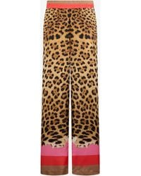 Roberto Cavalli - Palazzo Pants With Cavalli Pop Print - Lyst