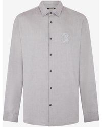 Roberto Cavalli - Shirt With Monogram Rc Embroidery - Lyst