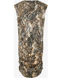 Roberto Cavalli - Mini Abito Con Stampa Python - Lyst
