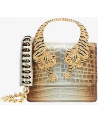 Roberto Cavalli - Medium Roar Shoulder Bag With Jewel Tigers - Lyst