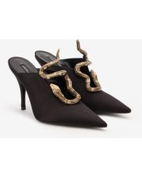 Roberto Cavalli - Mules With Jewel Snake Detail - Lyst