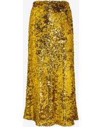 Roberto Cavalli - Midi Skirt With Sequins - Lyst