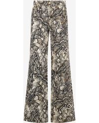 Roberto Cavalli - Pants With Python Print - Lyst